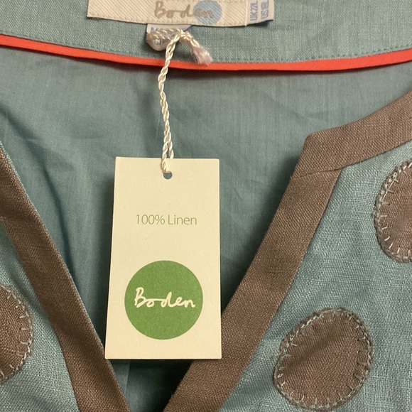 BODEN UK Linen Dress. US 18. Lined. NWT - Picture 7 of 8